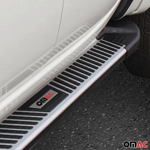 Kia Sorento Side Steps - Omac - PIRAMITLINE Aluminium - Silver Black - '14-'15